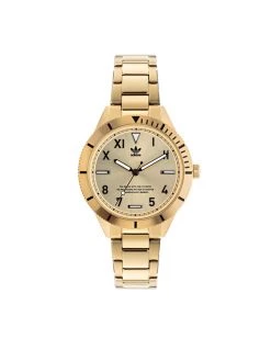 Montres femmes Soldes 2022 25 Les meilleures critiques de ✔️ Adidas Originals Montre Fashion Edition Three AOFH22061 Or Couleur Or 🌟