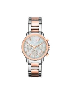 Sortie 👏 Armani Exchange Montre Lady Banks Chronograph AX4331 Argent Couleur Argent ⌛