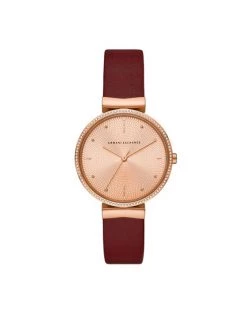 Offres 🤩 Armani Exchange Montre Zoe AX5913 Bordeaux Couleur Bordeaux 🥰