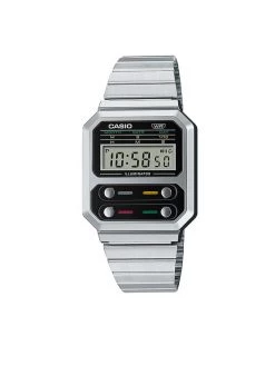 Grosses soldes 👍 Casio Montre Vintage A100WE-1AEF Argent Couleur Argent 🎉