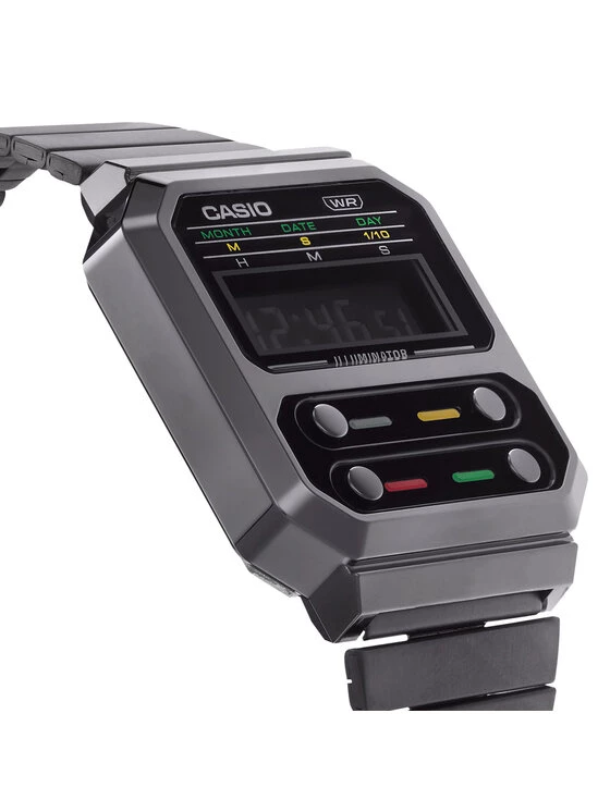 Nouveau 😉 Casio Montre Vintage A100WEGG-1AEF Gris Couleur Gris 😀 5 Nouveau 😉 Casio Montre Vintage A100WEGG-1AEF Gris Couleur Gris 😀 – Image 5