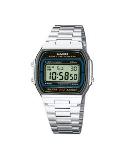 Grosses soldes ❤️ Casio Montre Vintage A164WA-1VES Argent Couleur Argent ✨