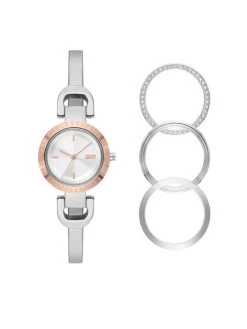 De gros 🔥 DKNY Montre City Link NY6640SET Argent Couleur Argent ⌛