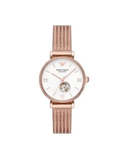 Promo 🤩 Emporio Armani Montre Meccanico AR60063 Rose Couleur Rose ❤️