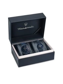 Remise 💯 Maserati Lot de 2 montres Solar Blue R8853149002 Bleu marine Couleur Bleu marine 🛒
