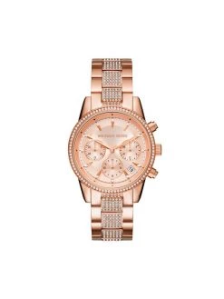 Bon marché 🧨 Michael Kors Montre Ritz MK6485 Rose Couleur Rose 🔔