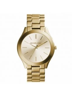 Promo 😍 Michael Kors Montre Slim Runway MK3179 Or Couleur Or ⭐