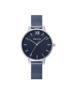 Grosses soldes 🎁 Obaku Montre Liv V209LXCLML Bleu marine Couleur Bleu marine 😀