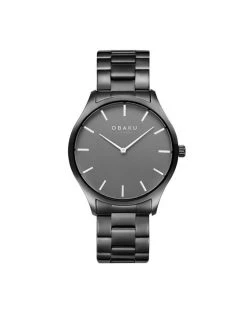 Le moins cher 🤩 Obaku Montre Tang Lille V260LXUUSU Noir Couleur Noir 🥰