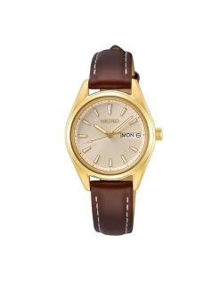 Sortie 😀 Seiko Montre Classic Quartz Lady SUR456P1 Marron Couleur Marron 🌟