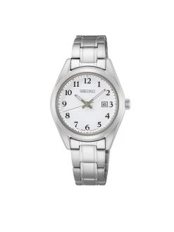 Promo 😉 Seiko Montre Classic Quartz Lady SUR465P1 Argent Couleur Argent 🎉