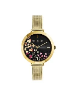 Tout neuf ❤️ Ted Baker Montre Amourri BKPAMF109 Or Couleur Or 👍