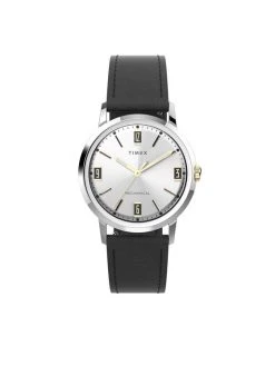 Promo 🔥 Timex Montre Marlin Mechanical TW2V44700 Noir Couleur Noir 😉