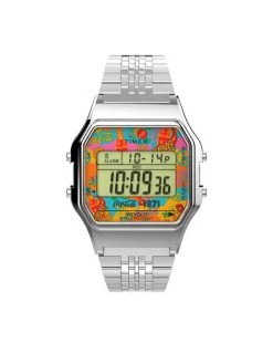 Sortie 🎁 Timex Montre T80 TW2V25900 Argent Couleur Argent 🎉