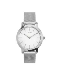 Sortie 😍 Timex Montre Transcend TW2U86700 Argent Couleur Argent 💯
